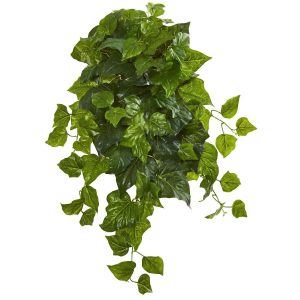 Bushes | 28" Deluxe London Ivy Hanging Bush Artificial Plant (Set of 3) (Real Touch) Artificial Plants Bushes