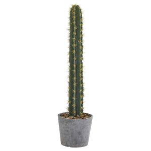 Floor Plants | 41" Cactus in Stone Planter Artificial Plant Artificial Plants Cactus