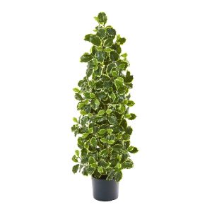 Other Varieties | 39" Variegated Holly Leaf Artificial Tree (Real Touch) Artificial Trees Other Varieties