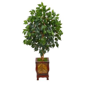 Ficus Trees | 46" Ficus Artificial Tree in Decorative Planter Artificial Trees Ficus Trees